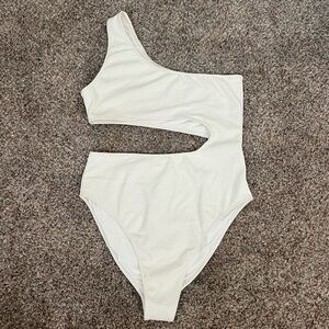 One-Shoulder White Swimsuit - Never Worn